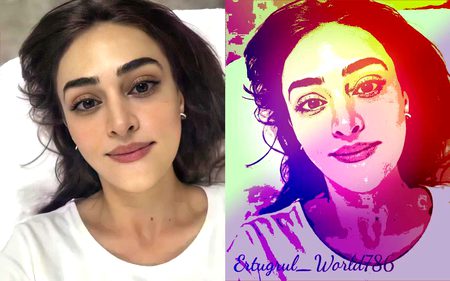 𝐸𝑠𝑟𝑎 𝐵𝑖𝑙𝑔𝑖ç❣️ original photo🤍🤍 vs My edit😍😍