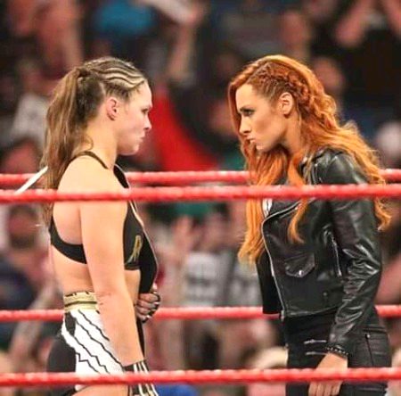 Ronda and backey face to face