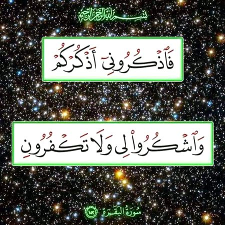 🌹بِسْمِ اللَّـهِ الرَّحْمَـنِ الرَّحِيمِ🌹
فَاذْکُرُنِیْٓ اَذْکُرْکُمْ وَاشْکُرُوْالِیْ وَلَاتَکْفُرُوْنِ•
"سو تم مجھے یاد کرو میں تمہیں یاد کروں گا اور میرے احسان مانتے رہنا اور ناشکری مت کرنا"
🌹سورة البقرة : 152🌹