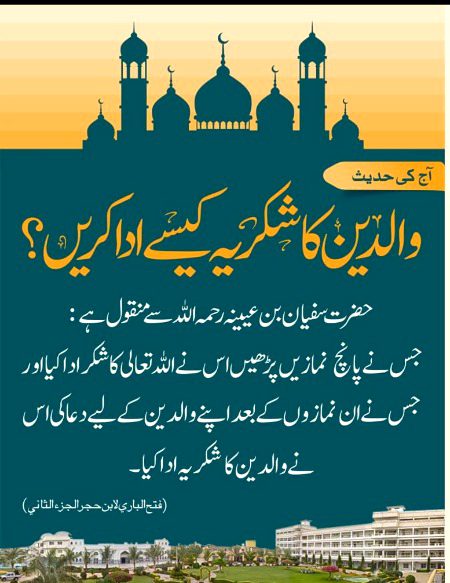 والدین کا شکریہ کیسے ادا کرے؟