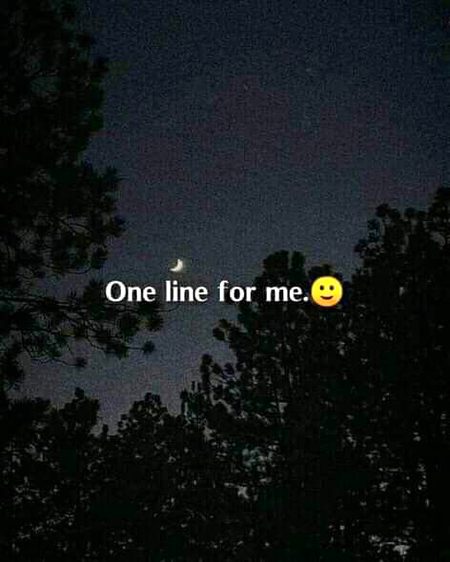 one line for me