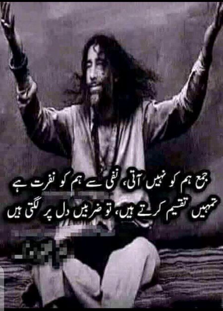 احباب نے، رقیب نے، دِل نے، رفیق نے
یہ بھی رہا نہ یاد کہ کس کس نے مات دی