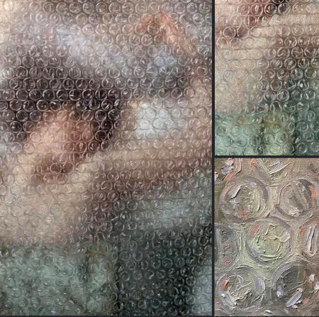 Yes, this is a painting
 Work by Darian Mederos