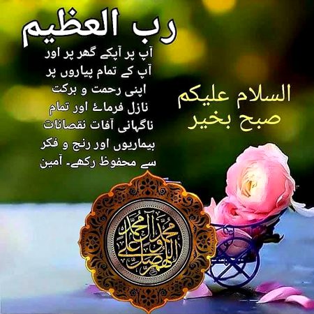 اسلام علیکم صبح بخیر 🌸 🌸😊