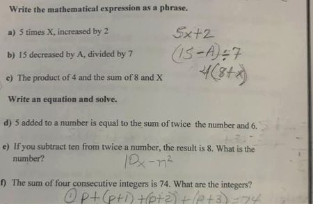 Solved: Write The Mathematical Expression As A Phrase.