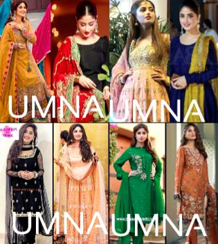 Beautiful sajal Ali and Nice styles nice clrs dresses and Design's