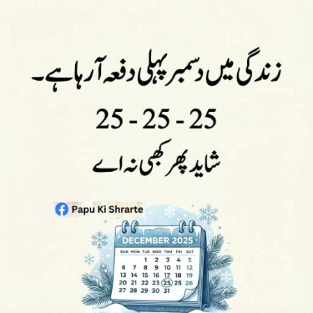 25 Christmas Day
25  And Year and the Day
It's 25-25-25