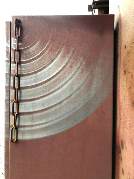 Countless hours of wind moved the chains to get this piece of art