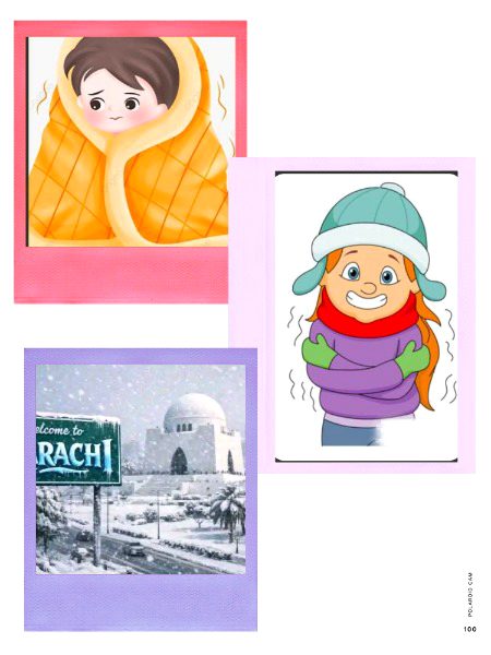 آج کراچی اور مری کی سردی میں صرف پہاڑوں کا فرق ھے😶