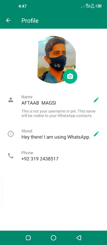 Hello friends this is my WhatsApp I'd