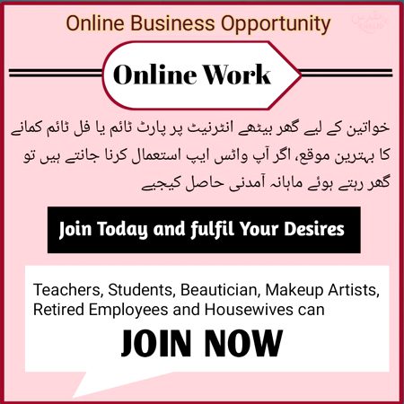 Ay ap sb bhi mry sth online work kry