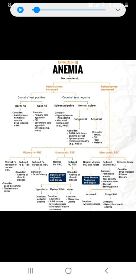 Anemia types..