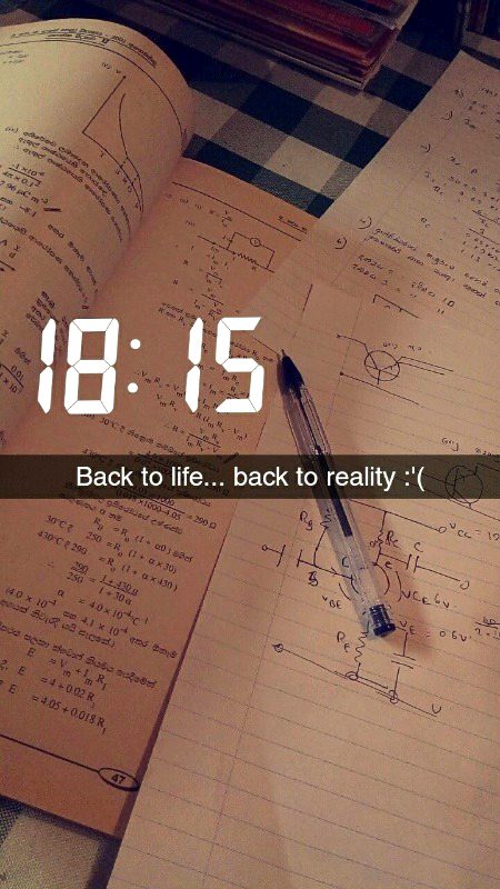 Back to life... Back to Reality 😑😒😣