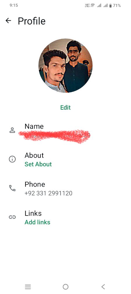 My WhatsApp account 
My dp without my elder brother