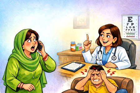 خاتون ڈاکٹر سے۔۔۔۔۔
’’ڈاکٹر صاحب ! میرے میاں نے غلطی سے پیراسیٹامول کی گولی کھا لی ہے،کوئی مسئلہ تو نہیں بنے گا؟‘‘
ڈاکٹر: ’’ بی بی اسے اب کوئی سردرد دے دیں،دوائی ضرور ضائع کرنی ہے‘‘
😜😜😜😀😀😀😀