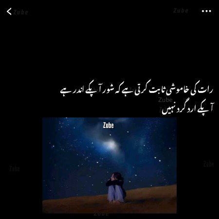 رات کی خاموشی ثابت کرتی ہے کہ شور آپکے اندر ہے آپکے ارد گرد نہیں۔