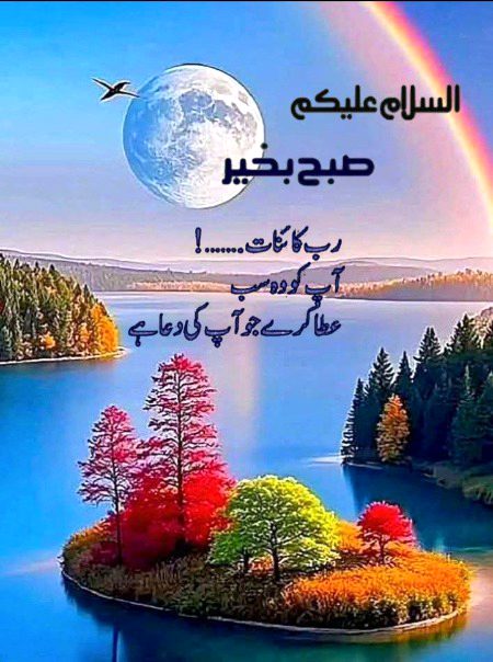 اَلسَلامُ عَلَيْكُم وَرَحْمَةُ اَللهِ وَبَرَكاتُهُ۔
صبح بخیر