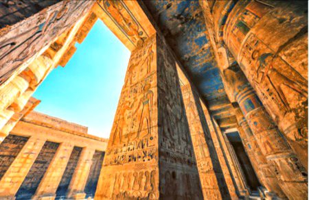 The Temple of Ramesses III in Luxor ,Egypt