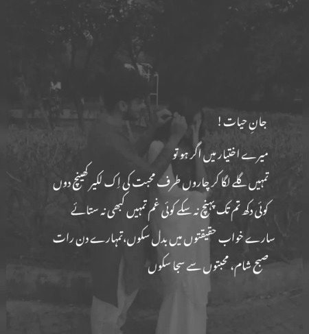 Kaash mohabbat ki lakeer khench kar tumhein har dukh se bacha sakoon