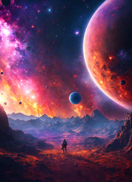 Un galaxia en medio del universo estrellado