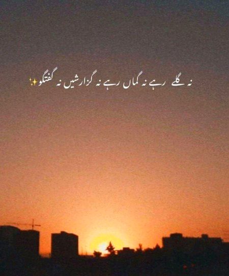 نہ گلے رہے نا گماں رہے نہ گزارشیں نہ گفتگو🥀💟