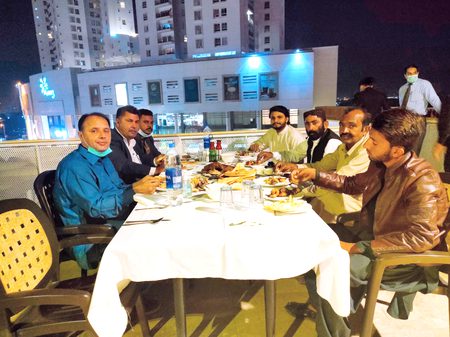 Dinner with Uncle's & Ghulam Muhammad Phul (Director State bank of Pakistan)@ Bar.B.Q. Tonight Clifton Karachi..