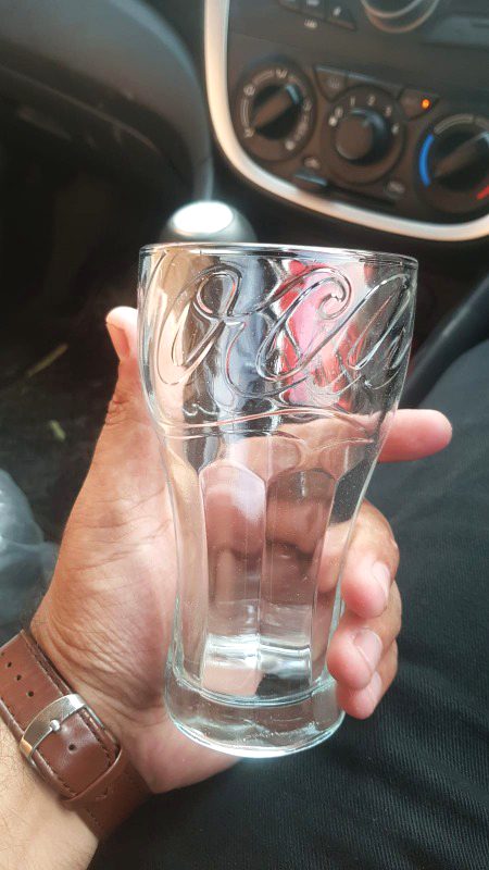 Gift for me three box of Coca-Cola glasses thanks CCI