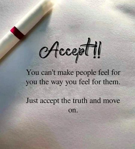 Accept it and move on ✌