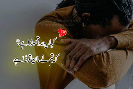 کیا یہ درد تھوڑا ہے؟
کہ تم نے مان توڑا ہے"