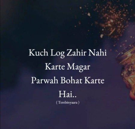 Kuch log zahir nahi karte magar parwah bohat karte hain 😕