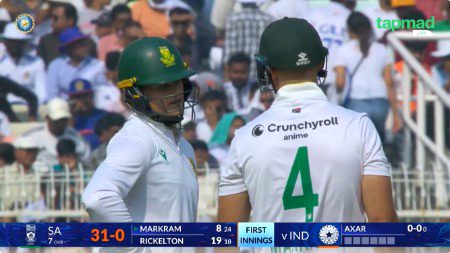 South Africa 31/0 in 7 overs against India. What an excellent start 🇿🇦🔥