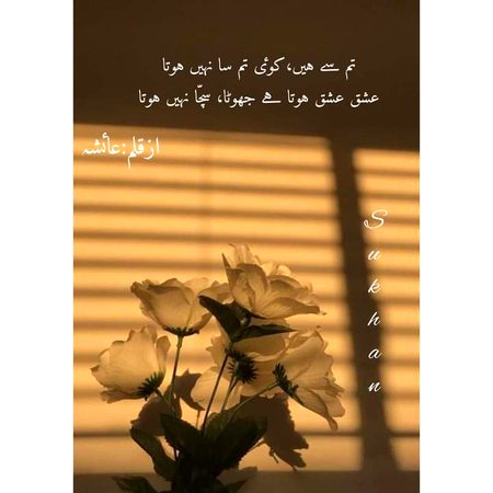 تم سے ہیں کوٸ تم سا نہیں ہوتا
عشق عشق ہوتا ہے جھوٹا سچا نہیں ہوتا
گر تم کو بھی درپیش ہے یہی پریشانی
کہ کہیں مجھ سے نہ ہوجاۓ
تو سنو ہاں واقعی عشق سچا نہیں ہوتا
عشق اچھا نہیں ہوتا💔