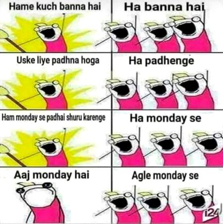 Agly monday se parhain gy🙄