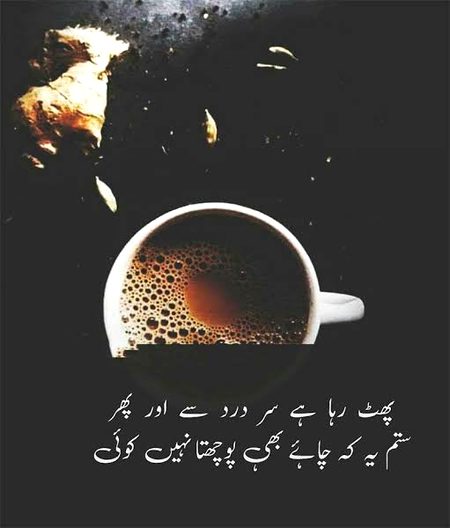 ایک کپ چائے کا ہی تو بولا تھا ۔۔۔ 
کیا ضرورت تھی یوں منہ بنانے کی ۔۔۔
🙂🍂