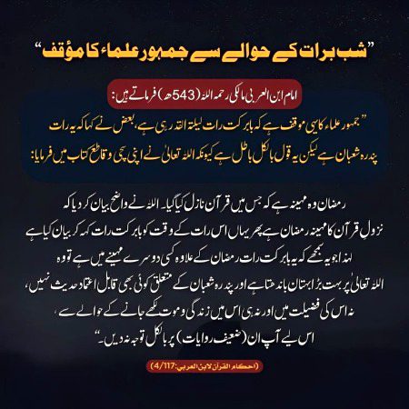 برکت ھی برکت والی رات۔