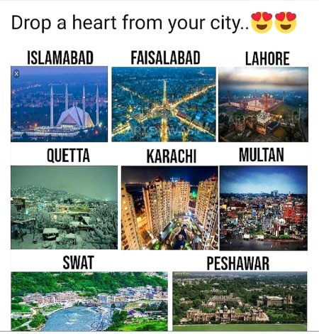 Karachi 💕💕
Swat ❤️
Islamabad
aAp log b bataye
