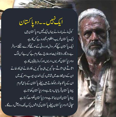 ايک نہيں دو پاکستان