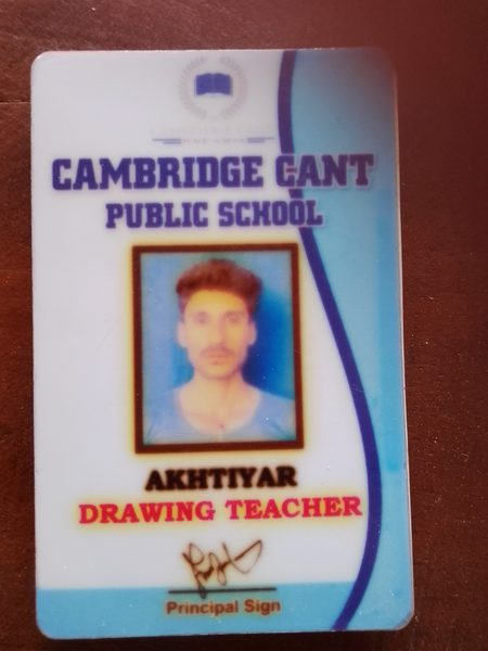My name is Akhtiyar Ali I'm drawing teacher. :):)  5 Saal as me school me job karta hon amgar ab Koch moth me NAHI gaya school. :) Baad me.jaaon ga