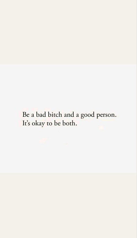 Be good