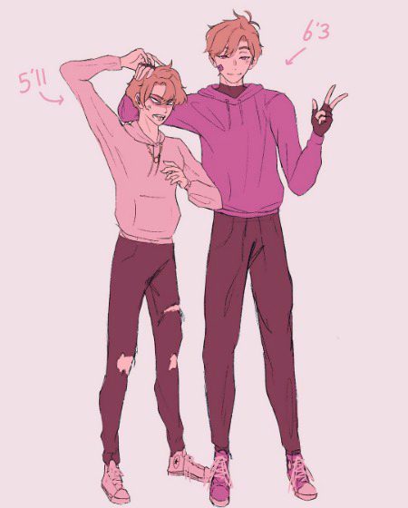 ѕнαнzαιв, Purpuled nd Punz but their heights r actuallyy accurate