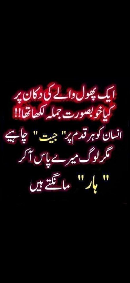 زندگی کی یہی ریت ہے
ہار کے بعد ہی جیت ہے
✌️