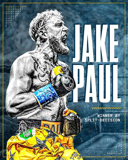 Jake Paul beats Tyron "The Chosen One" Woodley via split decision in their boxing match.