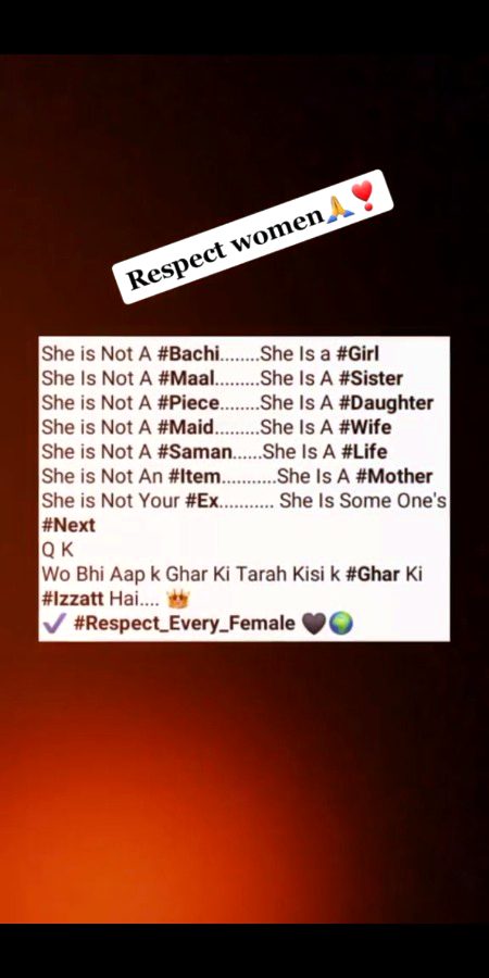 Plz respect women 💯🙏💔