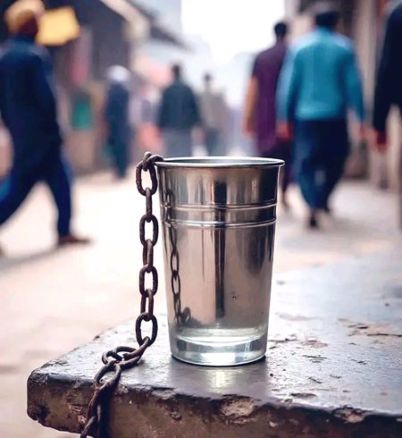 ہمارے ہاں جو شے انسانیت کا بھلا کرے گی
 وہ اِسی طرح زنجیروں میں جکڑی ملے گی
🖤