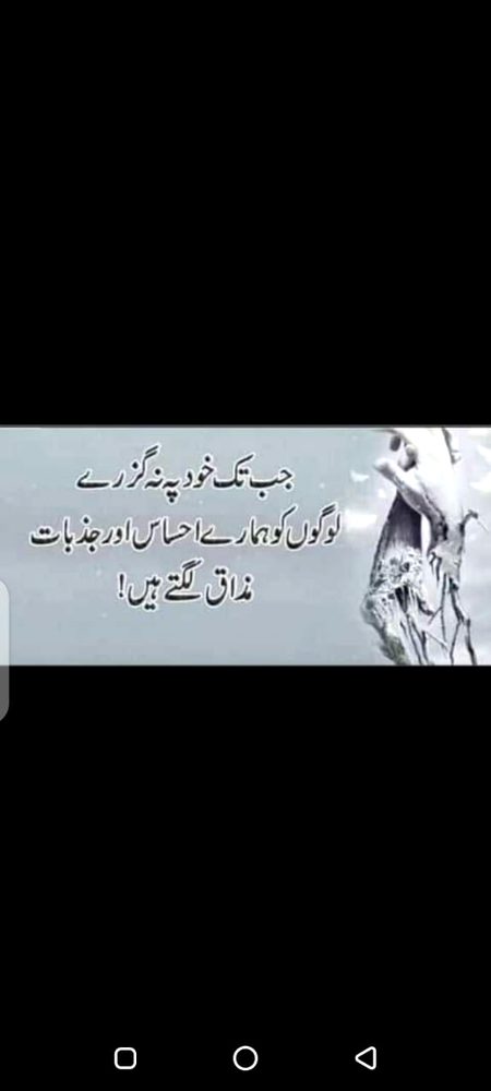 جب تک خود پے نہ گزرے کیسی معلوم نہیں ہوتا۔