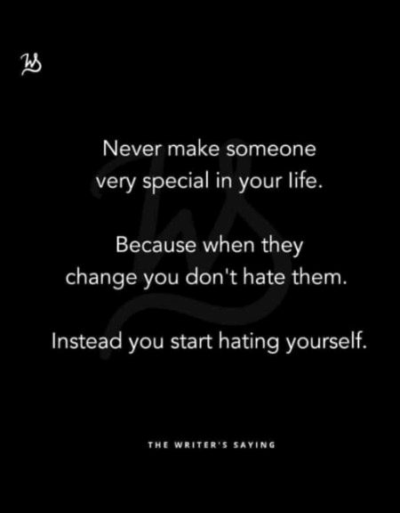 Never make someone special ✨