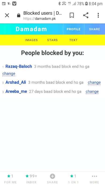 Block users😡 kha tha na folow na kro