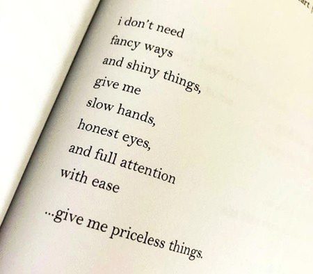 Give me priceless things