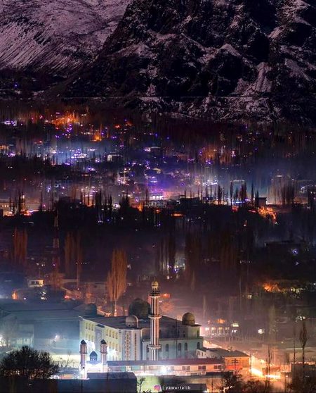 Night view of Skardu 😍😍
