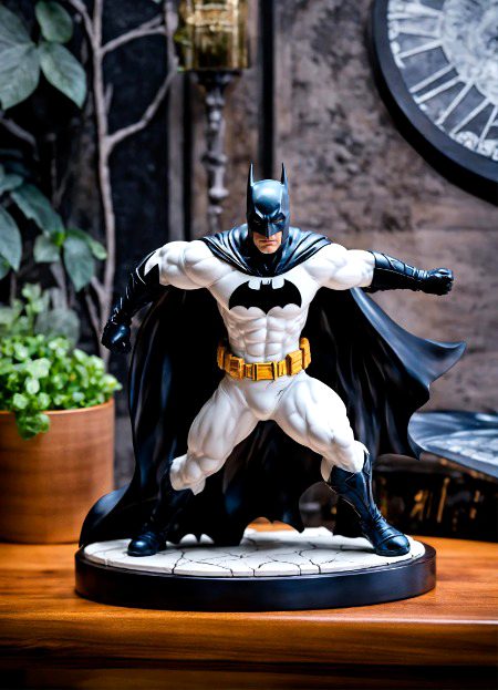 white ceramic batman statue